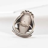 James Little Persian Turquoise and Intricate Silverwork Ring