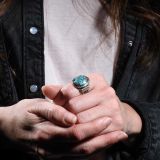 Vintage Navajo Turquoise and Twisted Wire Ring