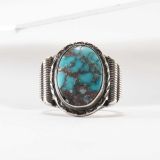 Vintage Navajo Turquoise and Twisted Wire Ring