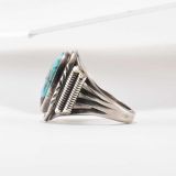 Vintage Navajo Turquoise and Twisted Wire Ring