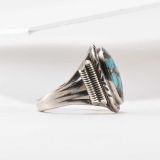 Vintage Navajo Turquoise and Twisted Wire Ring