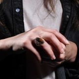 Vintage Navajo Petrified Wood Ring