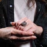 Vintage Navajo Petrified Wood Ring