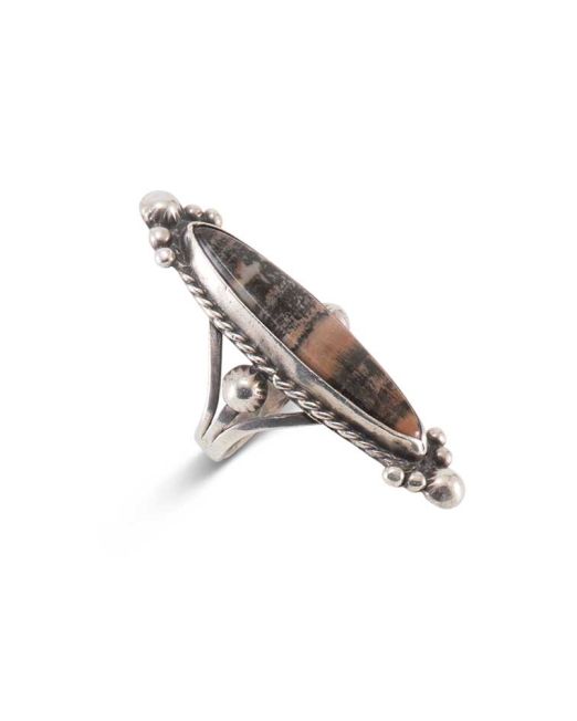 Vintage Navajo Petrified Wood Ring