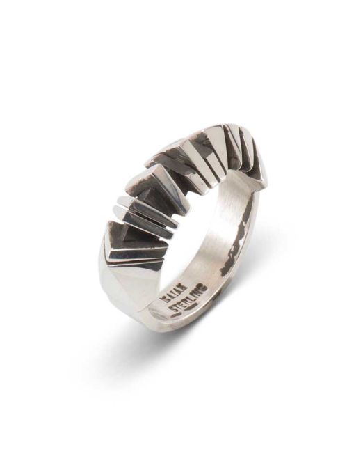 Isaiah Ortiz Hand Cut Sterling Silver Ring