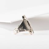Supersmith Inc Silver Country Collection Shield Ring