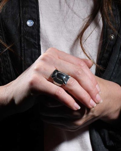 Supersmith Inc Silver Country Collection Shield Ring