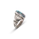 Ed Kee Silver and Turquoise Ring
