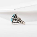 Vintage Navajo Blackjack Turquoise Ring