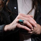 Richard Tsosie Sterling Silver and Turquoise Ring