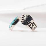 Richard Tsosie Sterling Silver and Turquoise Ring