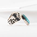Richard Tsosie Sterling Silver and Turquoise Ring