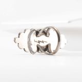 White Shell and Turquoise Inlay Ring