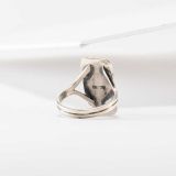 Navajo Lapis and Stamped Silver Ring