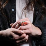 Mike Bird-Romero Spiny Oyster Shell Fetish Ring with Turquoise Bundle
