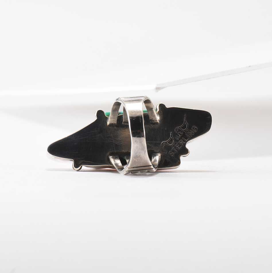 Mike Bird-Romero Spiny Oyster Shell Fetish Ring with Turquoise Bundle