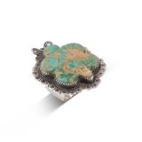 Mike Bird-Romero Turquoise Butterfly Ring