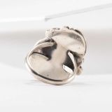 Turquoise and Silver Leaf Ring