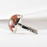 Jared Chavez Mexican Fire Opal and Structured Series Ring