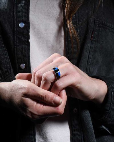 Supersmith Inc Black Beauty Collection Inlay Ring