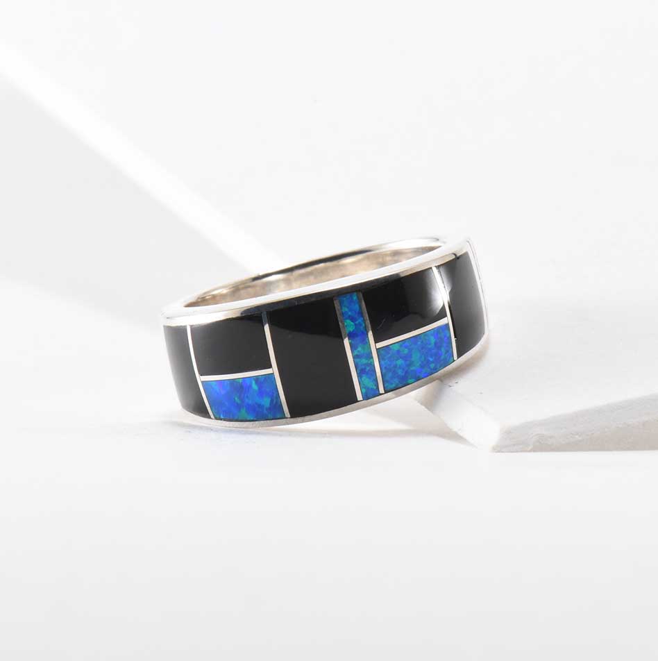 Supersmith Inc Black Beauty Collection Inlay Ring