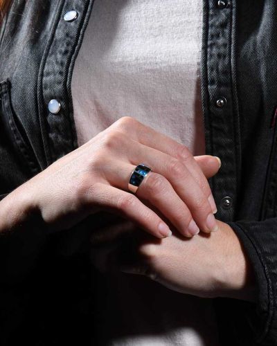 Supersmith Inc Black Beauty Collection Inlay Ring