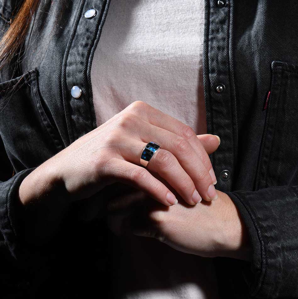 Supersmith Inc Black Beauty Collection Inlay Ring