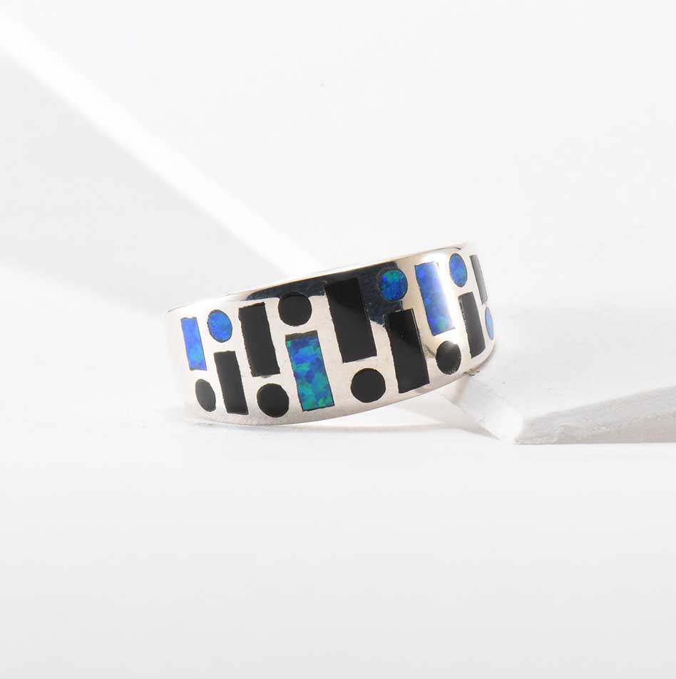 Supersmith Inc Black Beauty Collection Inlay Ring