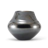 Maria Martinez and Popovi Da Blackware Avanyu Jar