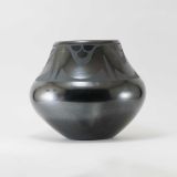 Maria Martinez and Popovi Da Blackware Avanyu Jar