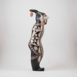 Virgil Ortiz Ceramic Figure with Cochiti Pueblo Designs
