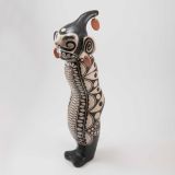 Virgil Ortiz Ceramic Figure with Cochiti Pueblo Designs