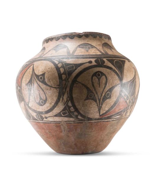 Historic Zia Polychrome Olla circa 1870s