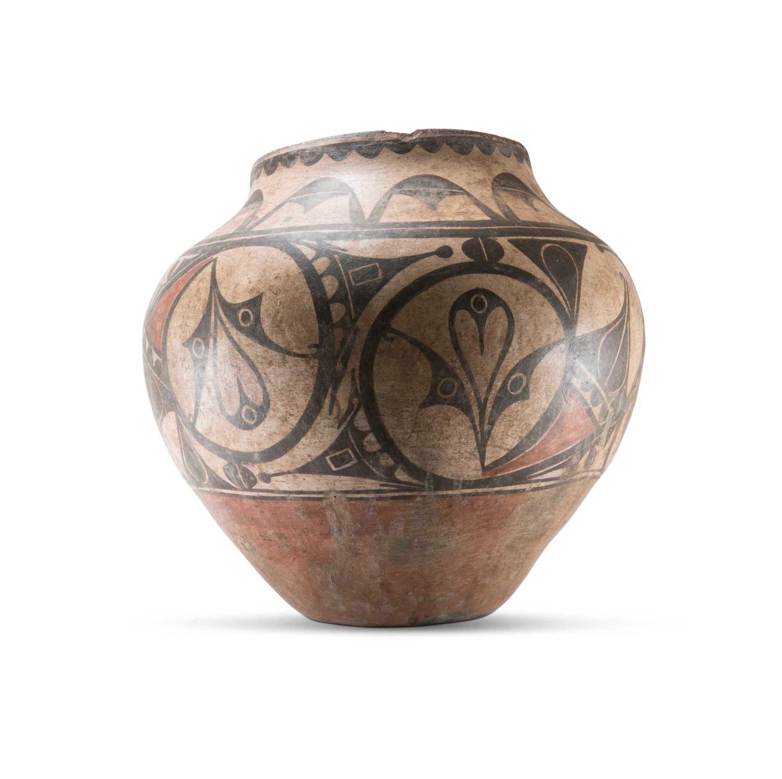 Historic Zia Polychrome Olla circa 1870s