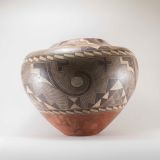 Acoma Elaborate and Pristine Finely Formed Fine Line Water Jar late 19th Century
