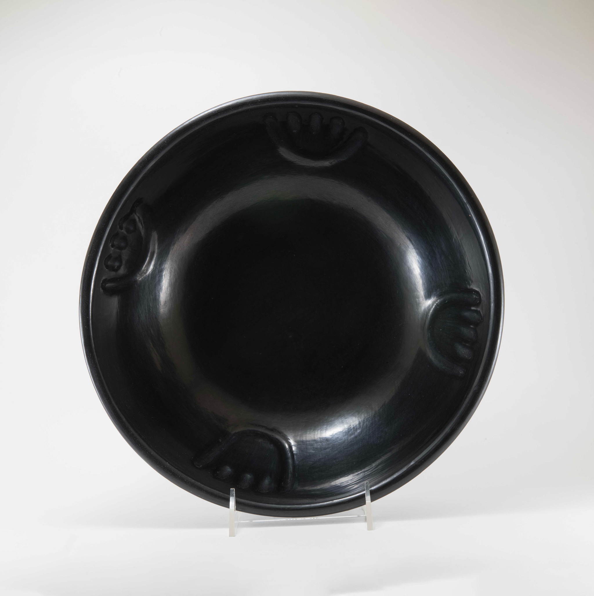 Margaret Tafoya Highly Burnished Bear Paw Bowl