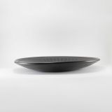 Maria Martinez and Santana Martinez Large Blackware Feather Motif Plate
