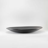 Maria Martinez and Santana Martinez Large Blackware Feather Motif Plate