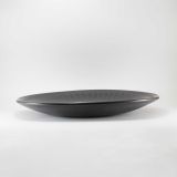 Maria Martinez and Santana Martinez Large Blackware Feather Motif Plate