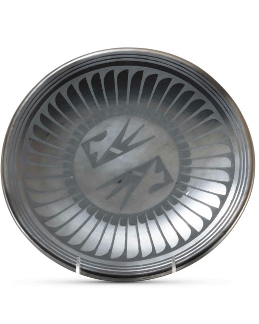 Maria Martinez Matte On Black Feather Plate