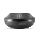 Blue Corn Blackware Feather Motif Pot