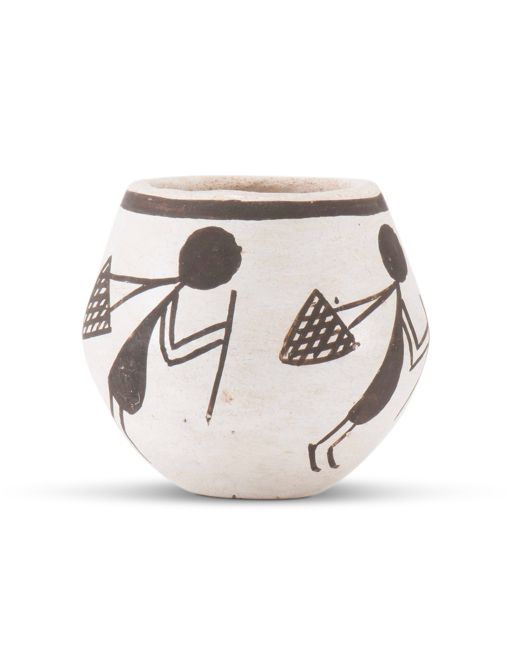 Marie Z Chino Miniature Black and White Pot