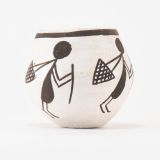 Marie Z Chino Miniature Black and White Pot