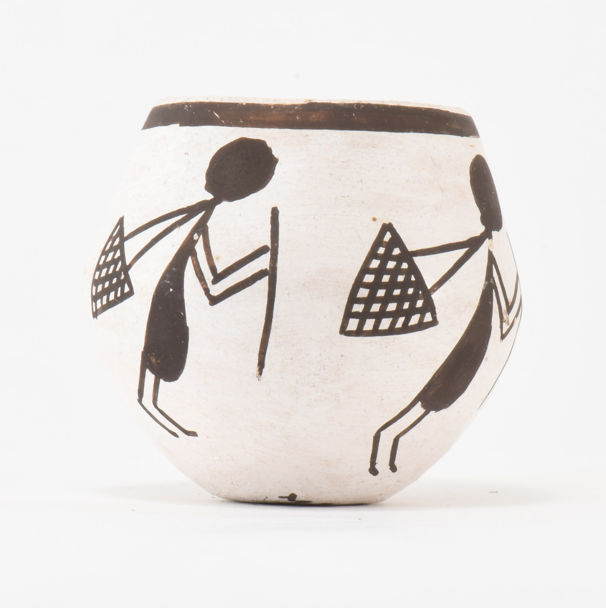 Marie Z Chino Miniature Black and White Pot