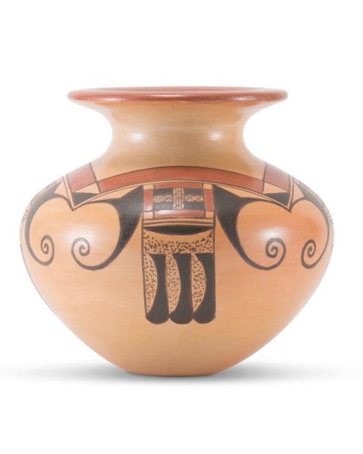 Dextra Quotskuyva Nampeyo Polychrome Jar with Eagle Tail Design