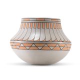 Blue Corn Polychrome Jar with Feather Motif