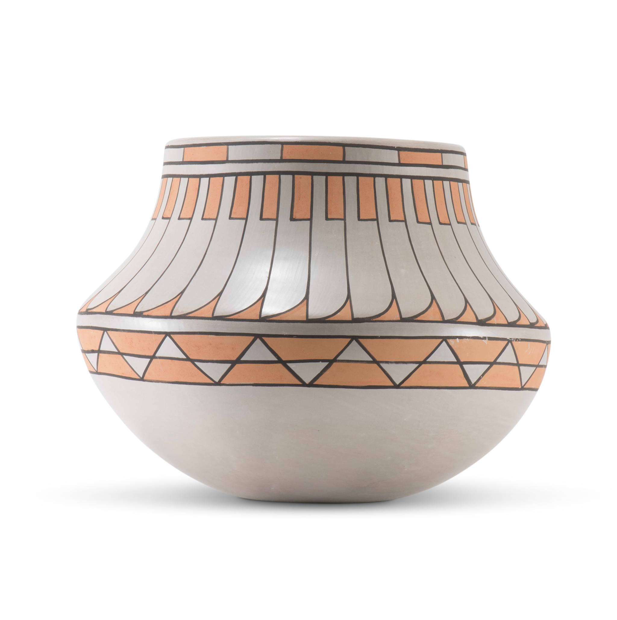 Blue Corn Polychrome Jar with Feather Motif