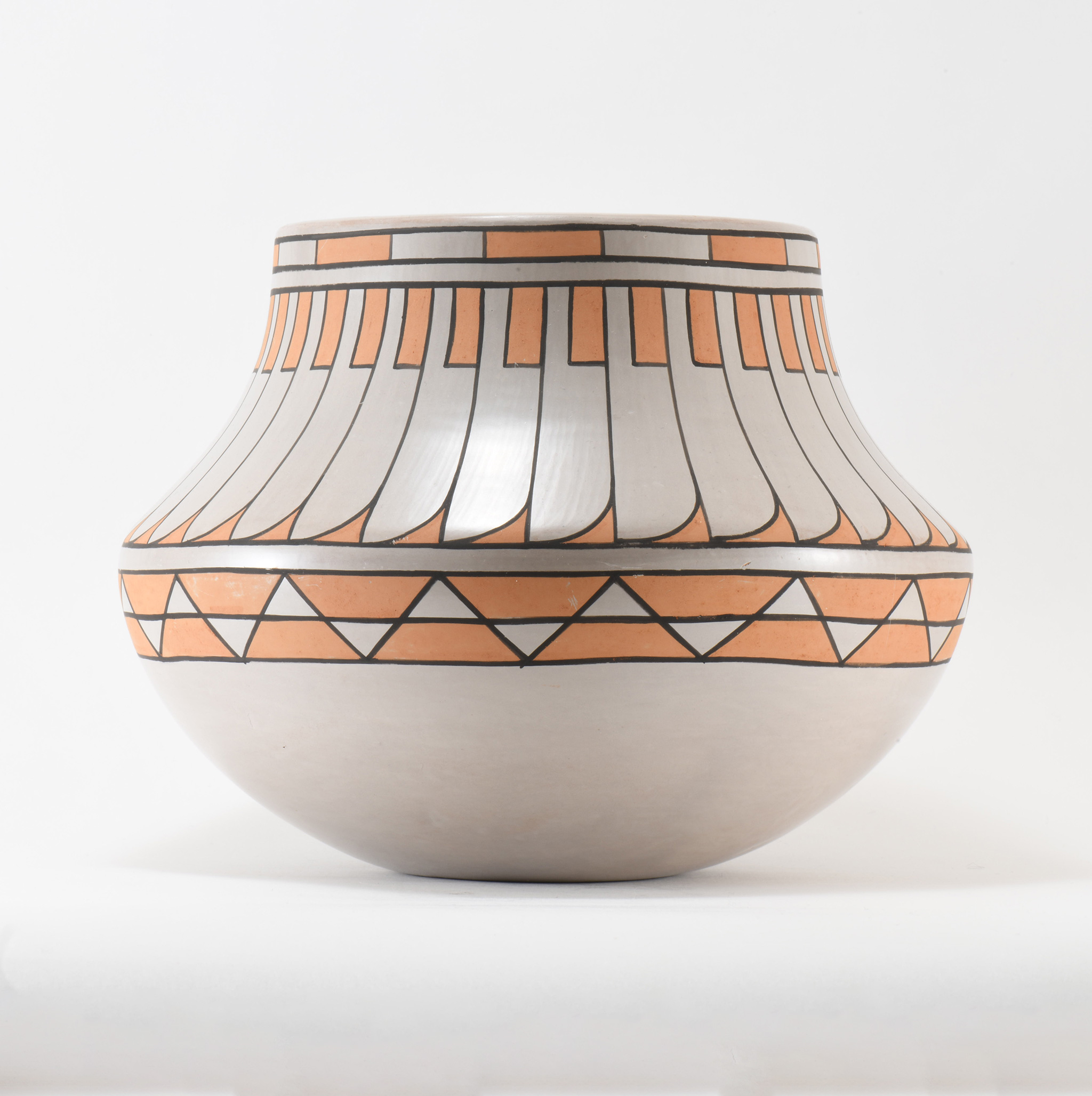 Blue Corn Polychrome Jar with Feather Motif