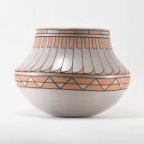 Blue Corn Polychrome Jar with Feather Motif