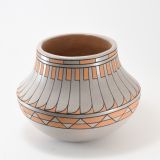 Blue Corn Polychrome Jar with Feather Motif